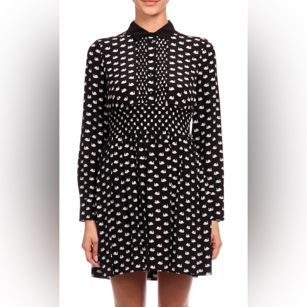 Kate Spade Monochrome Long Sleeve Dress